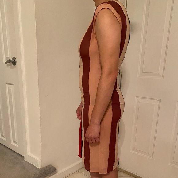 Catherine Malandrino Striped Cocktail Dress - Picture 6 of 7